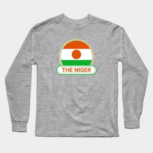 The Niger Country Badge - The Niger Flag Long Sleeve T-Shirt